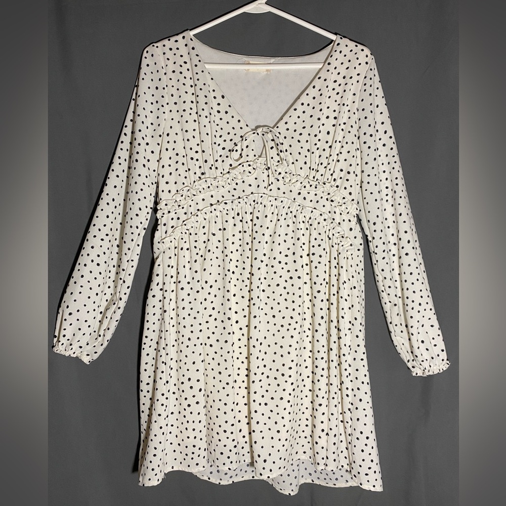altar’d state white polka dot dress 🤍